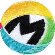 Textured embroidered logo on a cap